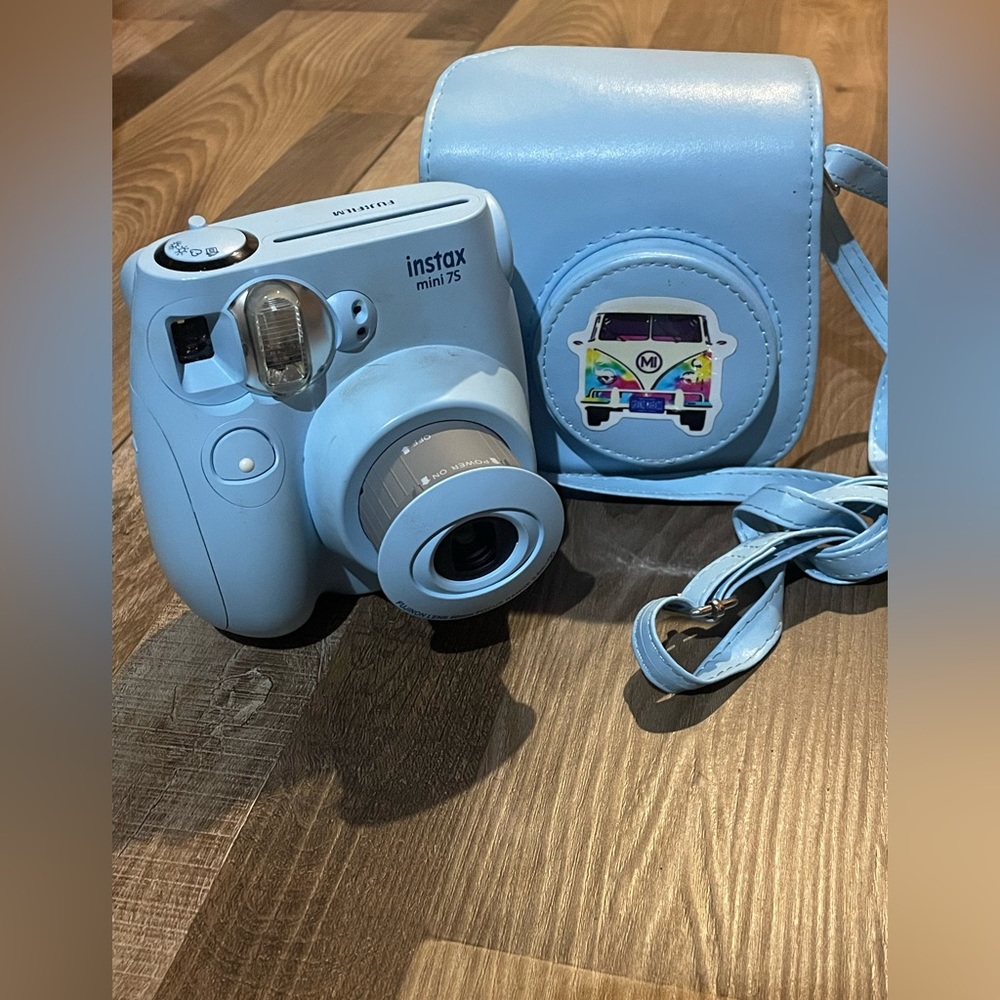 Blue Instax camera